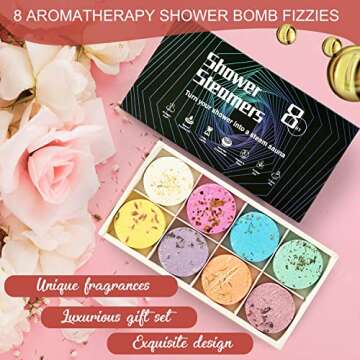 Shower Steamers Aromatherapy Shower Bombs Christmas Self Care Relaxation Gifts for Women and Men Inc...