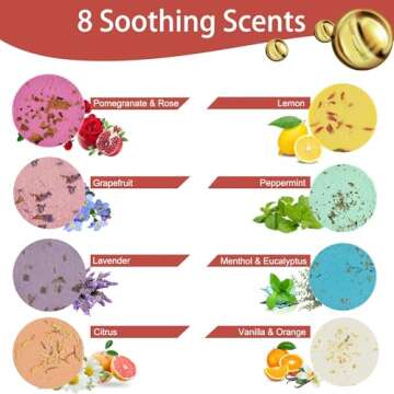 Shower Steamers Aromatherapy Shower Bombs Christmas Self Care Relaxation Gifts for Women and Men Includes Eucalyptus for Shower