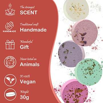 Shower Steamers Aromatherapy Shower Bombs Christmas Self Care Relaxation Gifts for Women and Men Includes Eucalyptus for Shower