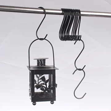 WARMBUY 30 Pack Stylish Black S Hooks for Hanging