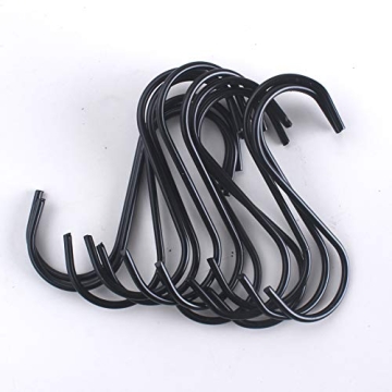 WARMBUY 30 Pack Stylish Black S Hooks for Hanging