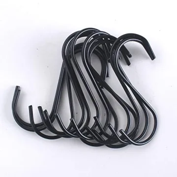 WARMBUY 30 Pack Stylish Black S Hooks for Hanging