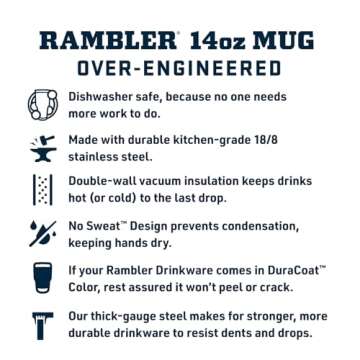 YETI Rambler 14 oz Stackable Mug, Vacuum Insulated, Stainless Steel with MagSlider Lid, Sandstone Pink