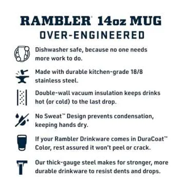 YETI Rambler 14 oz Stackable Mug, Vacuum Insulated, Stainless Steel with MagSlider Lid, Sandstone Pink