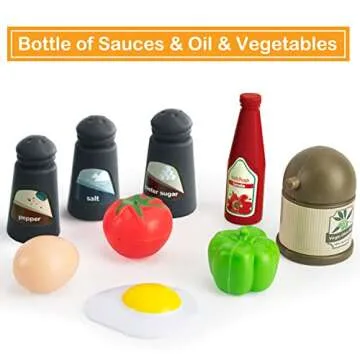 Bruvoalon 32Pcs Kids Play Kitchen Toys Set for Fun Learning