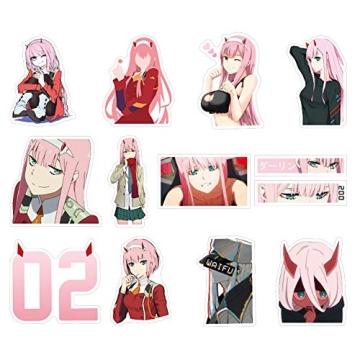 Darling in The FRANXX Sticker Pack - 50 Waterproof Anime Stickers