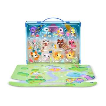 Littlest Pet Shop Traveling Adventure Collector Set - 12 Bobblin’ Pets with Accessories!