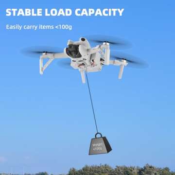 BRDRC Mini 4 Pro Payload Airdrop System,Transport Release with Landing Gear Wedding Ring Thrower Fis...