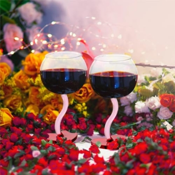 Heart Shaped Crystal Wine Glasses Elegant Lead-Free Goblets