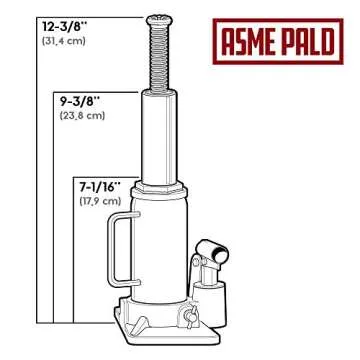 Powerbuilt Heavy Duty 12-Ton Bottle Jack, 24000-Pound Capacity Hydraulic Car Lift, Vehicles, Trucks, Red 647502