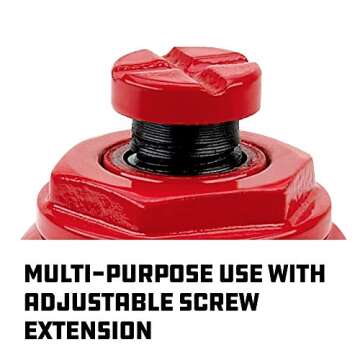 Powerbuilt Heavy Duty 12-Ton Bottle Jack, 24000-Pound Capacity Hydraulic Car Lift, Vehicles, Trucks, Red 647502