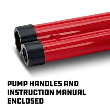 Powerbuilt Heavy Duty 12-Ton Bottle Jack, 24000-Pound Capacity Hydraulic Car Lift, Vehicles, Trucks, Red 647502