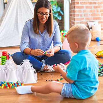 Satin Bags with Drawstring, 4x6" Wedding Favor Drawstring Bags, 50PCS White Smooth Soft Satin Fabric Gift Pouch for Jewelry, Baby Shower, Valentine's Day, Craft, Birthday, Business, Party Favors Bags