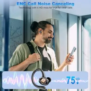 Bluetooth 5.4 Waterproof Wireless Earbuds for Sports