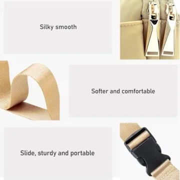 ZORFIN Fanny Packs for Women Men: Crossbody Belt Bag with Adjustable Strap - Fashion Waist Packs for Workout Running Traveling Hiking Khaki