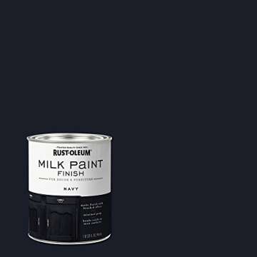 Rust-Oleum 331051 Milk Paint Finish, Quart, Navy, Perfect for DIY Upgrades