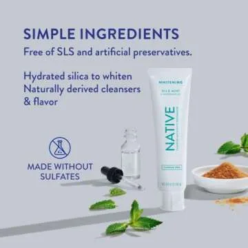 Native Toothpaste with Natural Ingredients for Whitening Teeth
