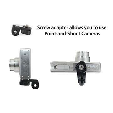 ASOCEA Action Camera Tripod Adapter Mount Universal Conversion Adapter Set (1/4 Inch 20) Screw Mount Compatible with Sony Gopro Insta360 X4 X3 ONE X2 and Other Standard 1/4 Accessories