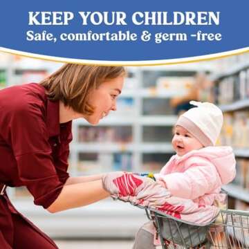 Shopping Cart Cover for Baby PILLANI, High Chair Cover for Restaurant Seat, Grocery Cart Cover for B...