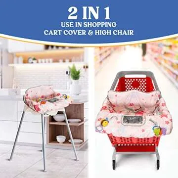 Pillani Shopping Cart and High Chair Cover for Baby