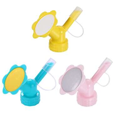 LUFOX 3Pcs Plastic Bottle Cap Sprinkler for Indoor Plants, Eco-Friendly Gardening Tool