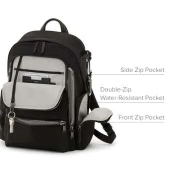 TUMI - Voyageur Celina Backpack - Travel Backpack for Women - For Business, Commute - Holds Up to 16" Laptop - Black & Gunmetal Hardware