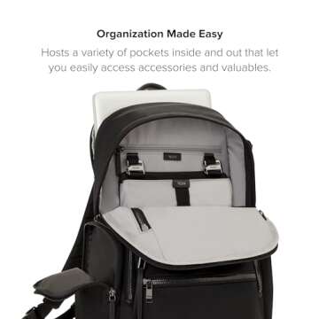 TUMI - Voyageur Celina Backpack - Travel Backpack for Women - For Business, Commute - Holds Up to 16" Laptop - Black & Gunmetal Hardware