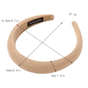 Stylish Padded Headbands for Women - 5pc Set