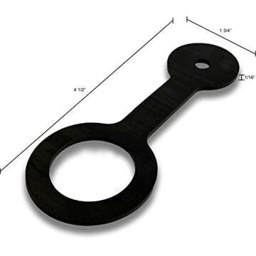 Keystone Meats RV Shower Door Travel Strap Black Rubber