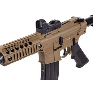 Crosman Bushmaster BMPWX Full Auto CO2-Powered BB Air Rifle And Red Dot Sight, Black/FDE