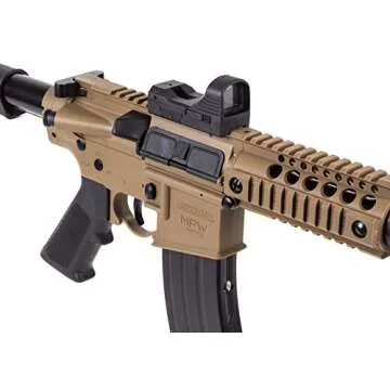 Crosman Bushmaster BMPWX Full Auto CO2-Powered BB Air Rifle And Red Dot Sight, Black/FDE