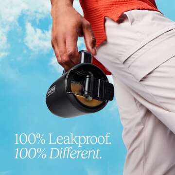 BrüMate Müv - 15oz 100% Leak Proof Insulated Coffee Mug with Handle & Lid - Stainless Steel Coffee Travel Mug - Double Walled Coffee Cup (Nightfall Blue)