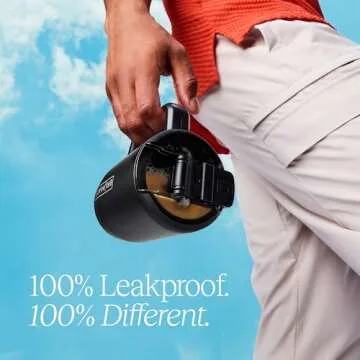 BrüMate Müv - 15oz 100% Leak Proof Insulated Coffee Mug with Handle & Lid - Stainless Steel Coffee Travel Mug - Double Walled Coffee Cup (Nightfall Blue)