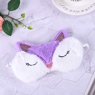 Cute Fox Sleep Masks for Kids Adults Soft Comfortable Travel