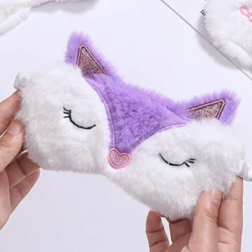 Cute Fox Sleep Masks for Kids Adults Soft Comfortable Travel