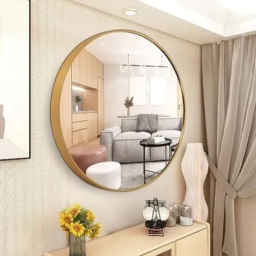 FANYUSHOW Round Mirror with Gold Frame for Any Room