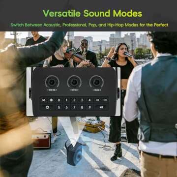 Bluetooth 5.3 Wireless Voice Amplifier with 2 Wireless Microphones, 40W Portable Rechargeable PA System for Teachers, Indoor/Outdoor Events