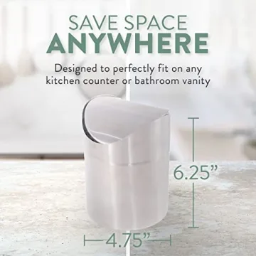 Compact Stainless Steel Mini Trash Can for Easy Cleanup