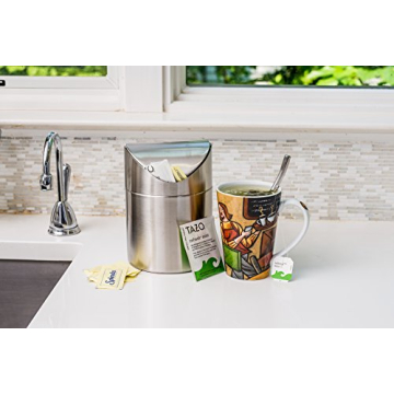 Compact Stainless Steel Mini Trash Can for Easy Cleanup