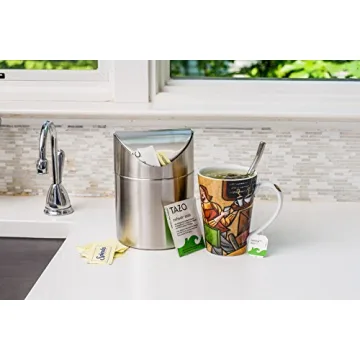 Compact Stainless Steel Mini Trash Can for Easy Cleanup