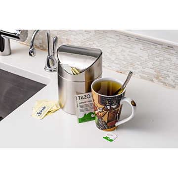 Compact Stainless Steel Mini Trash Can for Easy Cleanup