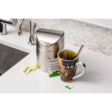 Compact Stainless Steel Mini Trash Can for Easy Cleanup