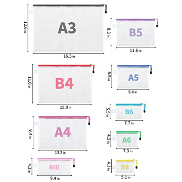 Organize with JARLINK 27 Pack Mesh Zipper Pouches