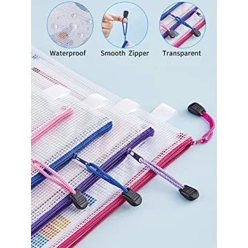 Organize with JARLINK 27 Pack Mesh Zipper Pouches