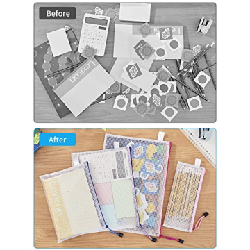 Organize with JARLINK 27 Pack Mesh Zipper Pouches