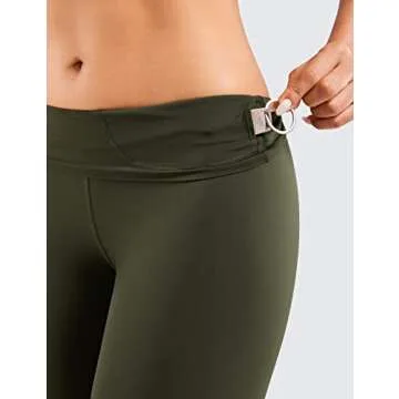 CRZ YOGA Women's Naked Feeling Biker Shorts - 6 Inches High Waist Yoga Workout Running Gym Spandex Olive Green Medium
