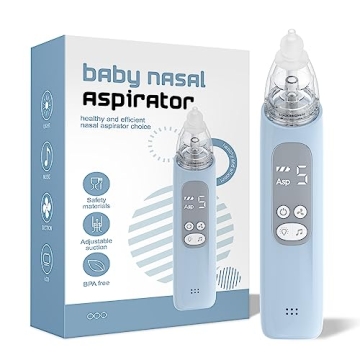 X-Bosak Baby Nasal Aspirator - Electric Nose Sucker with 5 Levels Suction, Soothing Light & Nursery ...