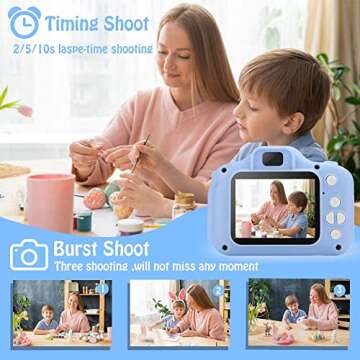 hyleton Kids Camera Toys for 3-8 Year Old Boys Girls,Children Video Toddler Camera with 32G SD Card,...