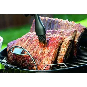 Weber Original Rib Rack Holds 5 Ribs for Grilling