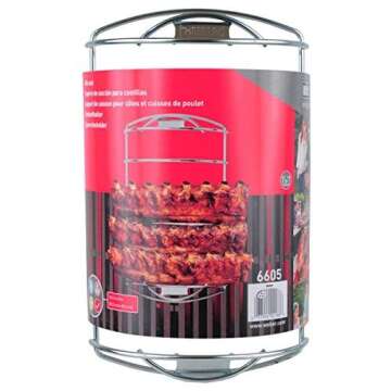 Weber Original Rib Rack Holds 5 Ribs for Grilling
